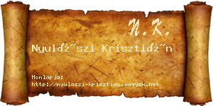 Nyulászi Krisztián névjegykártya